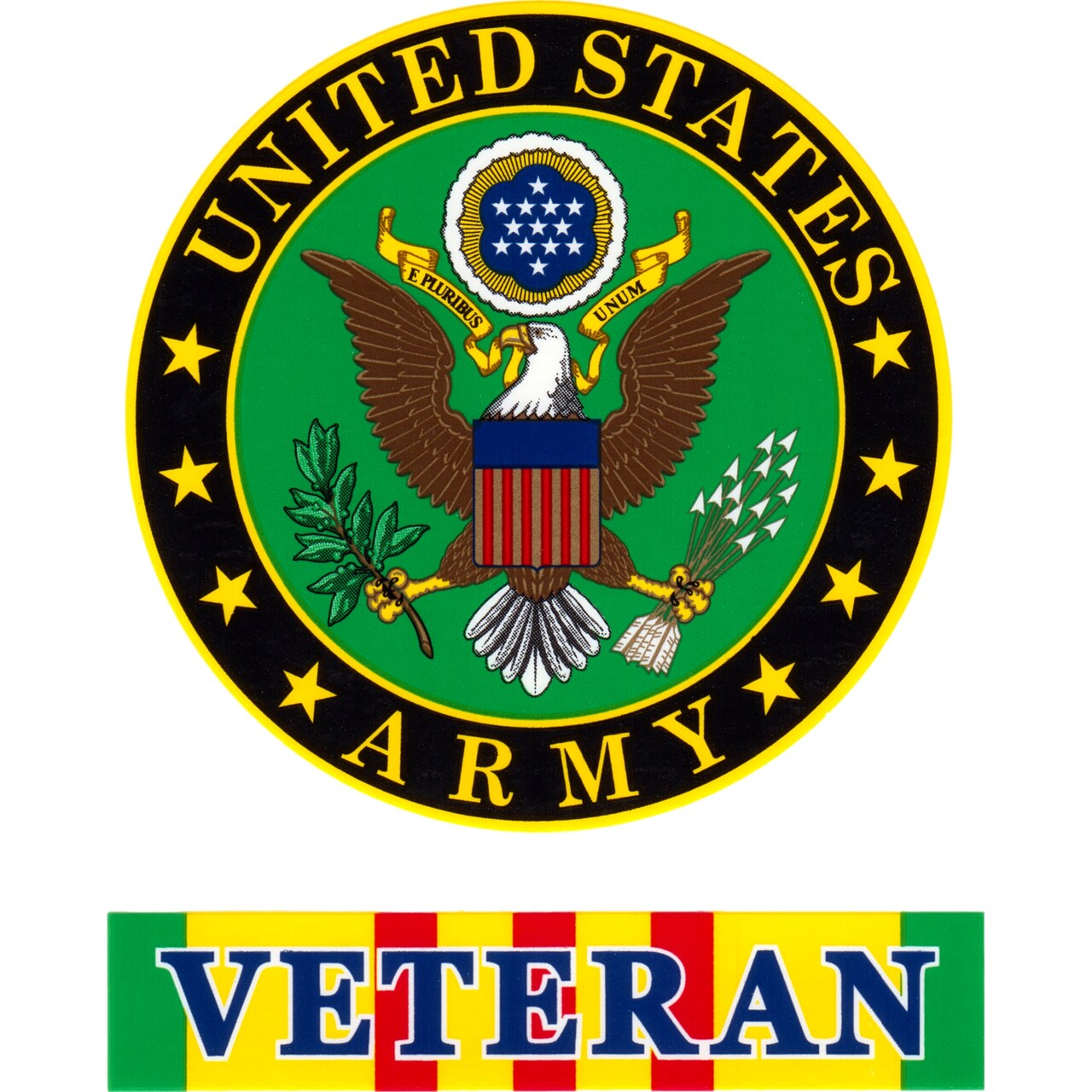 U.S. Army Vietnam Veteran Sticker 3-1/4&#x22;X3-1/2&#x22;